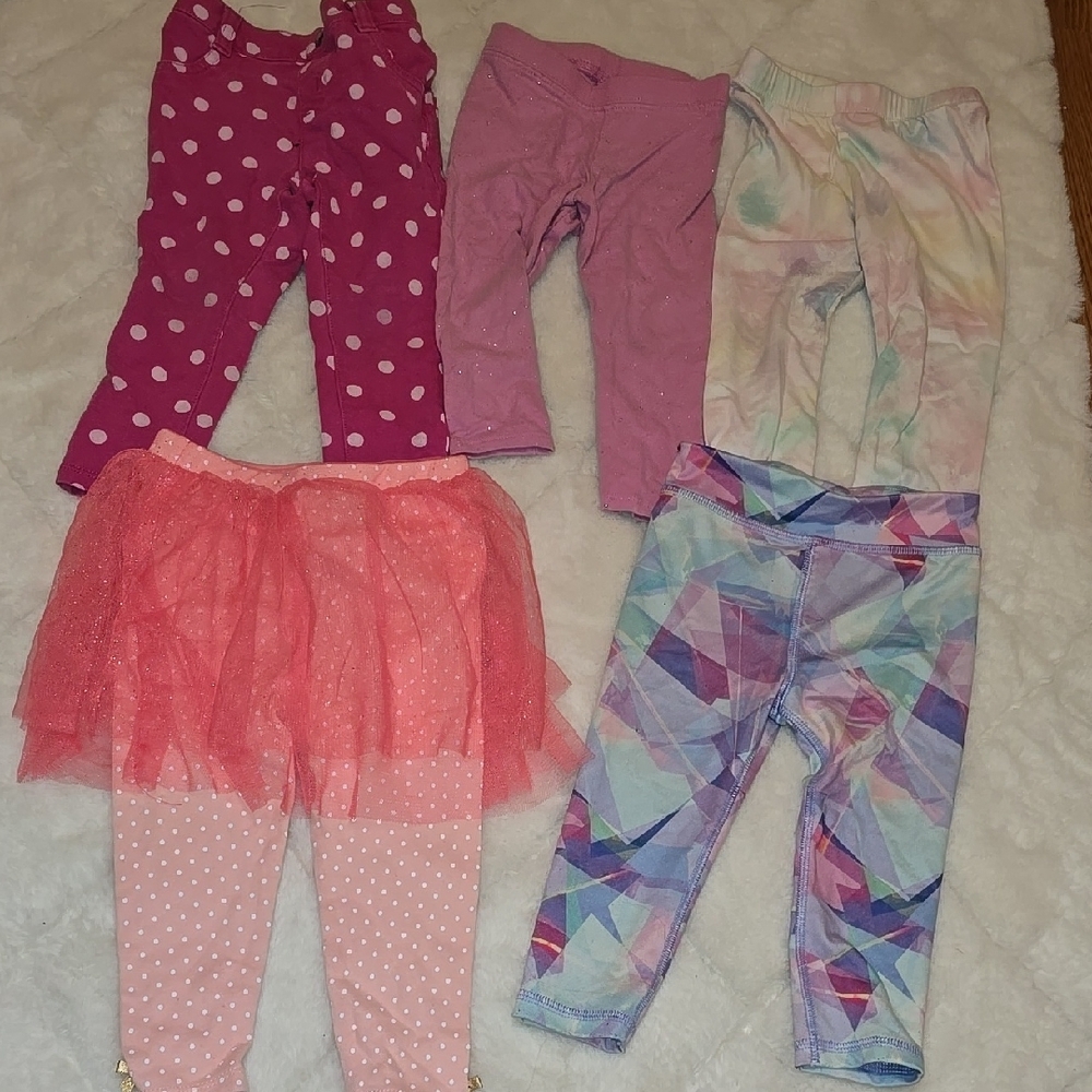 5 Piece Girla Leggings Size 18 Months